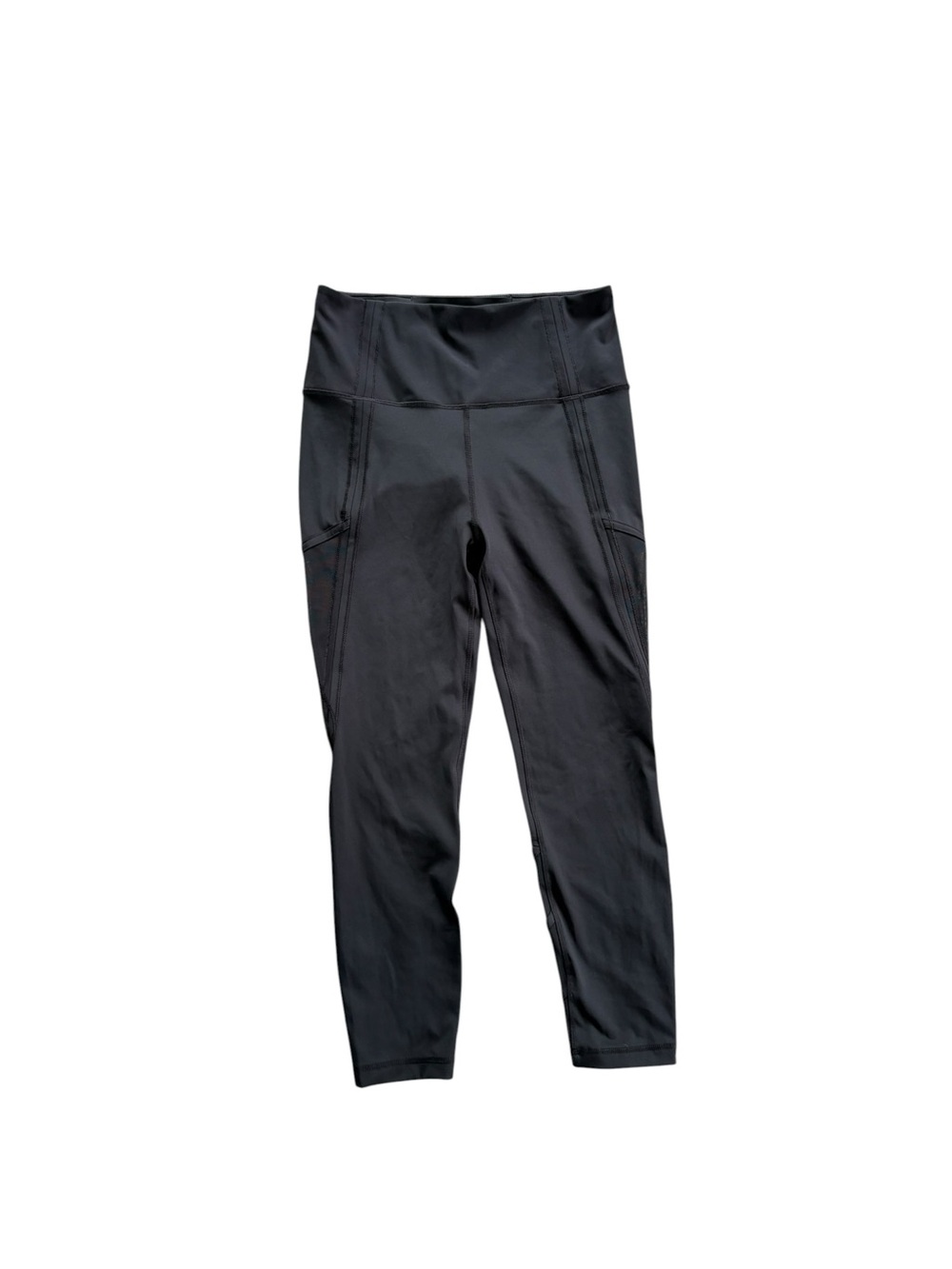 Lole Black High Rise Mesh Panel Athletic Leggings Yoga Running Athleisure M
